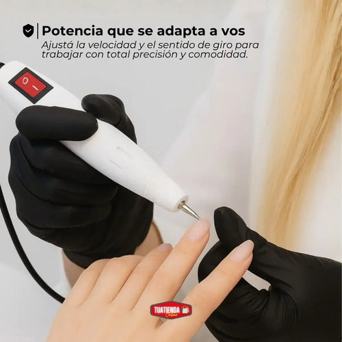 Torno Eléctrico Oryx OM-210 para Manicura y Pedicura Rosa Chicle · 17815 · foto 05