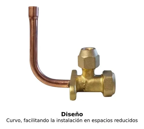 Válvula Servicio Cooltech 1/4 Curva R410