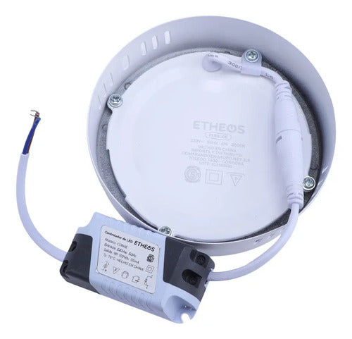 Panel Plafón Led 18w Luminaria Lampara Aplique Luz Techo Estructura Blanco Redondo