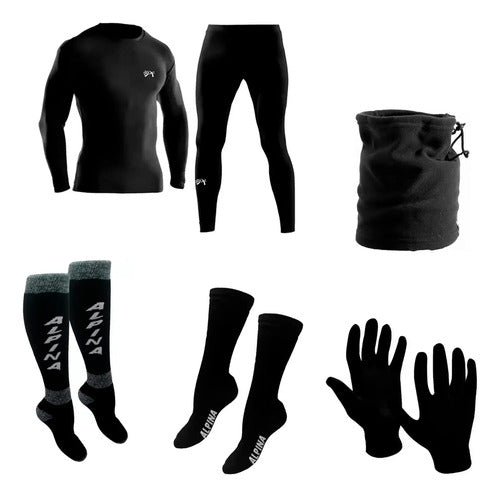 Kit Termico Alpina Frizado Extremo Negro Talle Xs S