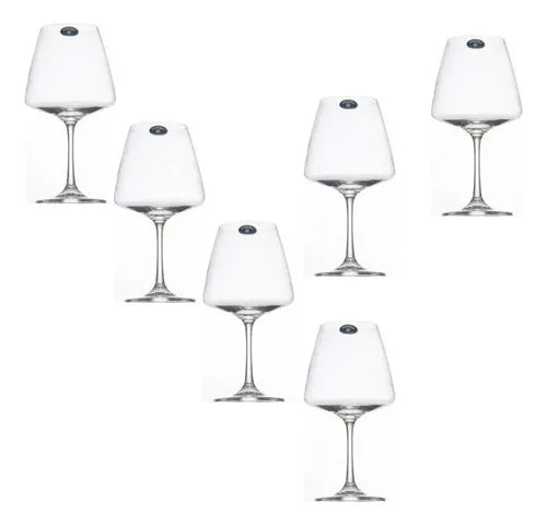 Copas Vino Crystal Bohemia Corvus Degustación 570ml Set X 6