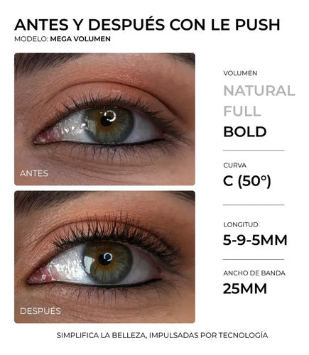 Pestañas Magnéticas Le Push Classic Mega Volumen Curvatura C 2.5cm · 17292 · foto 02