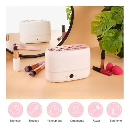 Limpiador Secador USB de Brochas de Maquillaje Blanco con Rosa · 17360 · foto 07