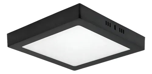 Panel Led 18w Aplicar Cuadrado Negro Calido Frio 1500 Lumens