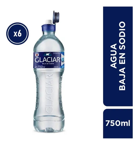 Agua Glaciar Sin Gas Botella 750 Ml Pack X 6 Unidades