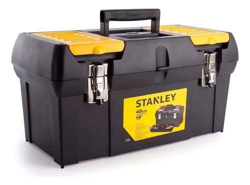 Refabricado Caja Herramientas Stanley St19013 Negra Tapa Rot