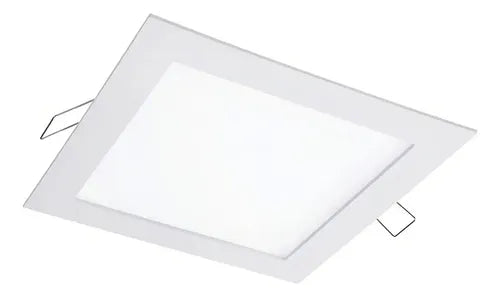 Panel Plafón Led 24w Candela Luz Fría Cuadrado Embutir Estructura Blanco