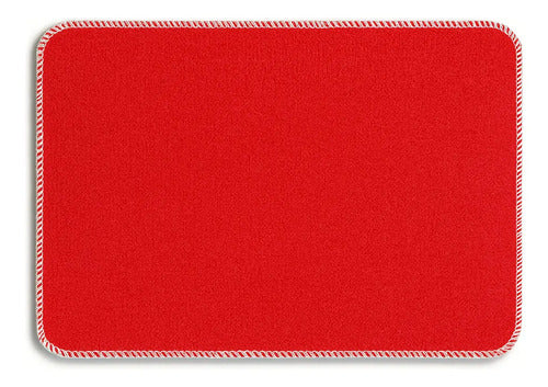 Alfombra Entrada Base Goma Antidesliz 30 Cm 50 Rojo Bordes