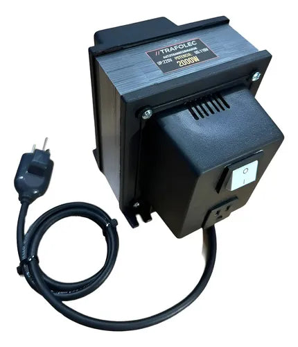 Transformador 220v A 110v Convertidor 2000w Electrico 2kva Negro