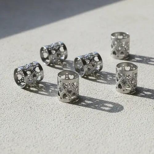 Anillos Para Trenzas 800u Plateado