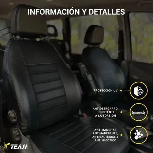 Funda Cubre Asiento Cuero Acolchado Toyota Hilux 16/- Base