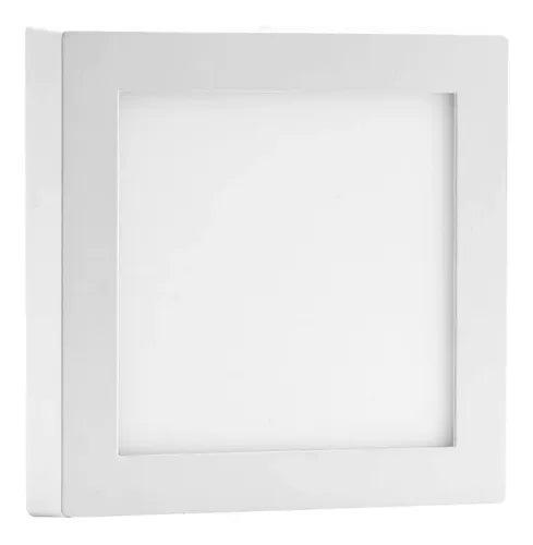 Plafón Led Panel 18w Exterior Aplicar Cuadrado Luz Calida