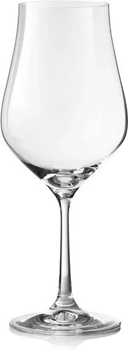 Copas Vino Cristal De Bohemia Copón Tulipa 450ml Set X 6 Cristalino