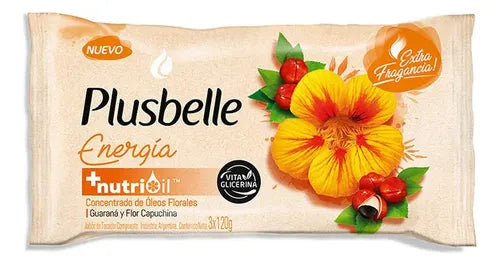 Jabón Tocador Plusbelle Glicerina Y Fragancia Energizante
