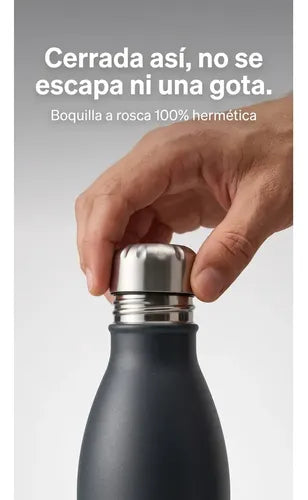 Botella Térmica de Acero Inoxidable 500ml Gris Oscuro · 16813 · foto 07