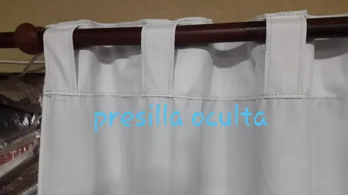 Juego De Cortinas Blackout Textil Presil Beige