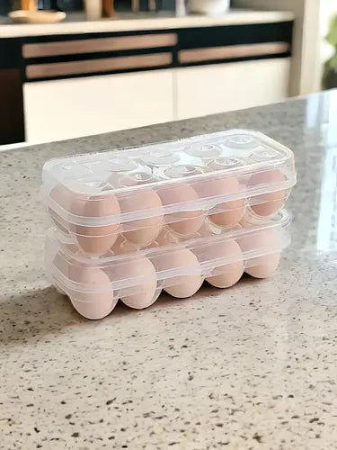 Porta Huevos Plástico Cr 10 U Heladera Transp Con Tapa Dm