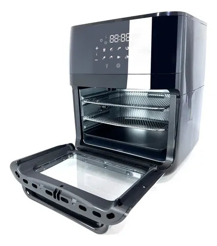 Freidora De Aire Sin Aceite Horno 12 L Digital Spiedo Unnic Color Negro