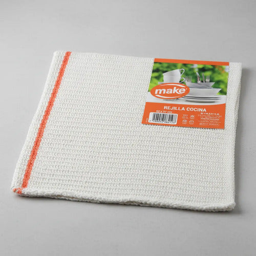 Rejilla Algodón Cocina Make Secado Rápido Blanco 32x37 Cm