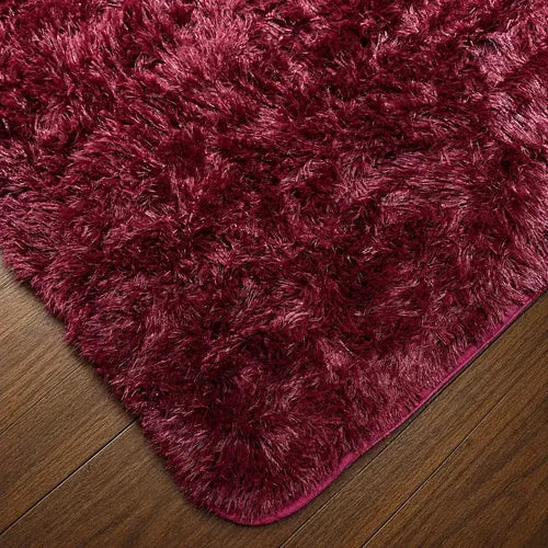 Alfombra Peluda Fimeli 100 x 60 cm para Pie o Costado de Cama Bordó · 16098 · foto 05
