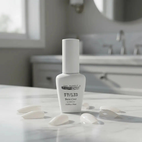 Base Coat Esmalte Semipermanente Cherimoya Uv/led Transparente 15ml Blanco · 3771 · foto 06