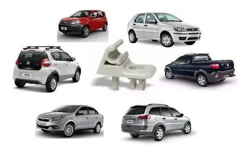 Juego Soportes Visera Fiat 2p Gris Claro