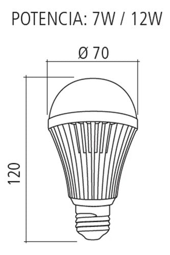 Lampara Led Autonoma 15w E27 Fria Luz De Emergencia Color Blanco Frio · 15850 · foto 07