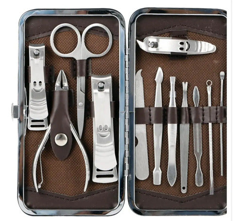 Set Manicura Pedicura 12 Piezas De Acero Inoxidable En Estuche · 17842 · foto 01