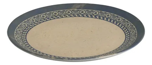 Platos Playos Cerámica Gris 26cm Pack 6 Redondos Porto Liso