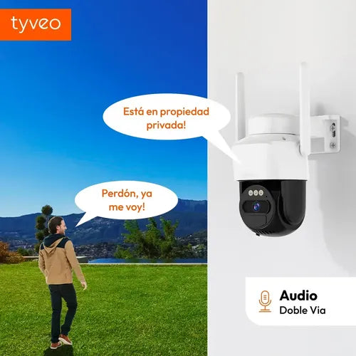 Cámara de Seguridad Domo 360 HD 3MP WiFi Panel Solar App Tuya Blanca · 16208 · foto 07