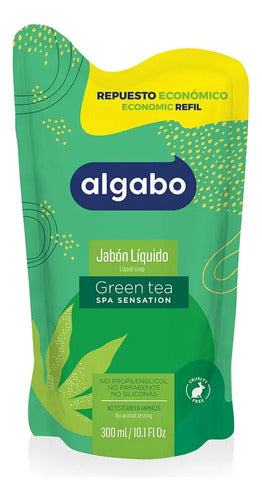 Jabón Líquido Algabo Green Tea Repuesto 300 Ml