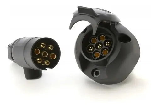 Ficha Conector 7 Vias Macho-hembra Luces Trailers Acoplados