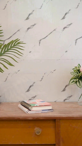 Vinilo Decorativo Simil Marmol Placa Aut Gris Mármol
