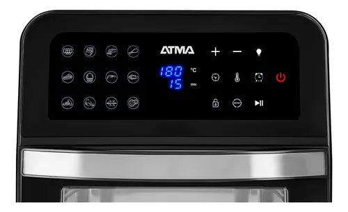 Horno Y Freidora De Aire Digital Atma 94hfr582dp 11,6 L Plateado Negro