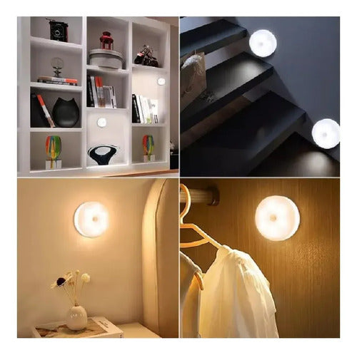 Lámparas Sensor Luz Noche Led Recargable Usb Inalambrica
