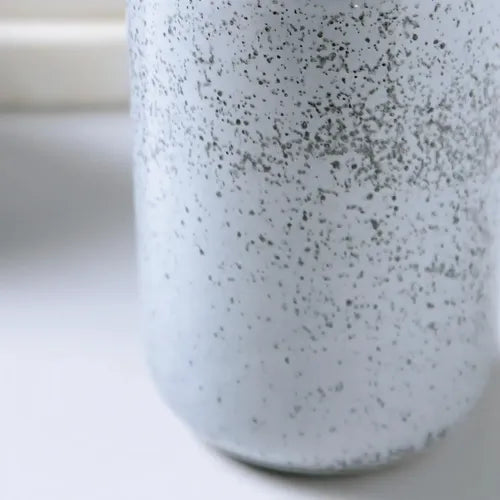 Vasos X4 De Cerámica Gres Esmaltada 220ml Blanco Grisáceo