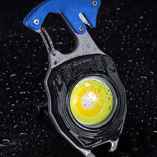Linterna LED COB Recargable USB con Imán y Gancho Azul · 16726 · foto 09
