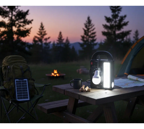 Luz De Emergencia Led Panel Solar Lampara Portatil Libercaml