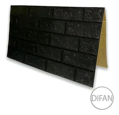 Pared Revestimiento Negro Placa 3d Auto Adhesiva