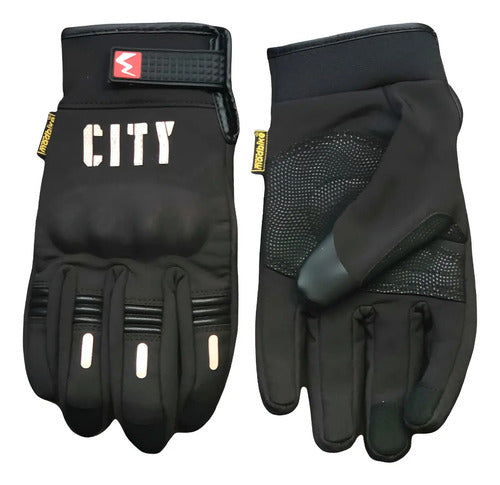 Guantes Antideslizantes City Mad07 Neopreno Negro Con Protección Xl