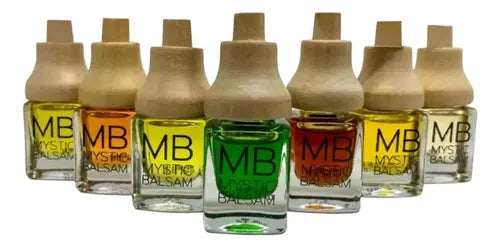 Perfume Aroma Para Auto Mb Mystic Balsam Colgante Madera Color Verde Fragancia Flores Blancas