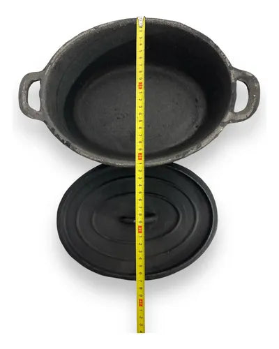 Cacerola Dvl 4l Hierro Ovalada Negra Negro