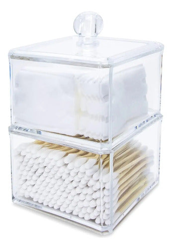 Organizador De Maquillaje Y Cosmeticos Doble De Acrilico