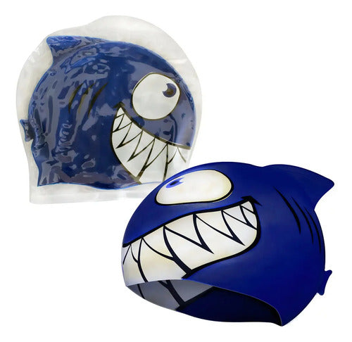 Kit de Natación Dolphin Antiparras Gorro y Tapones Tiburón Azul · 16944 · foto 07