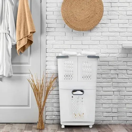 Organizador Ropa Gb Green Bazar Canasto Blanco