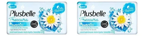Pack X2u Jabon De Tocador En Barra Frescura Plusbelle 120g
