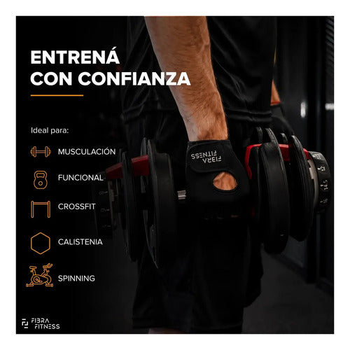 Guantes de Entrenamiento Fibra Fitness para Gimnasio y Crossfit Talle M · 16812 · foto 04