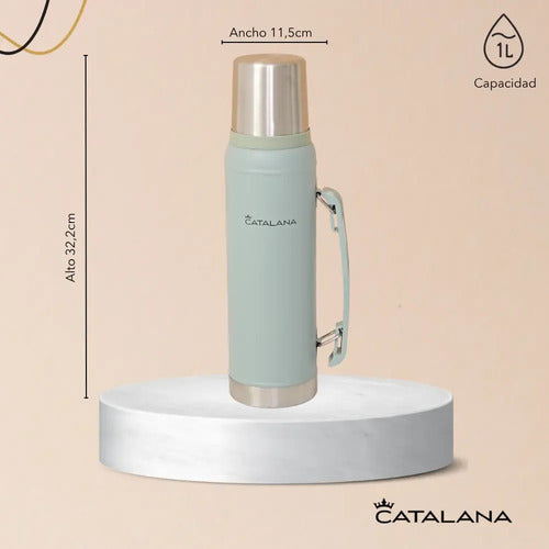 Kit Catalana Termo 1L con Mate Doble Acero Inoxidable 20 Horas Verde · 15992 · foto 05