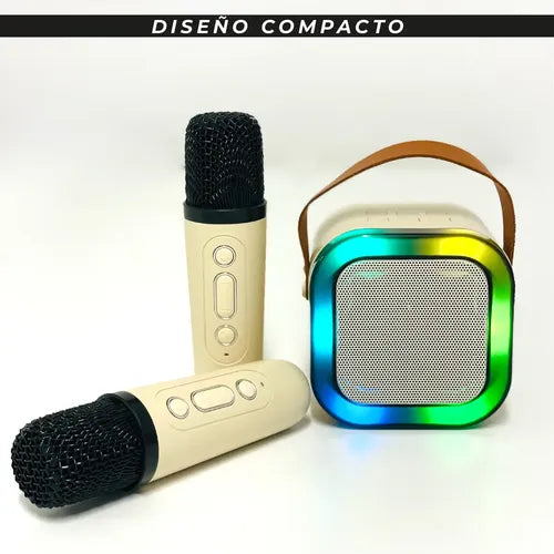 Parlante Karaoke Mti Rgb K12 Portátil 10w Inalámbrico