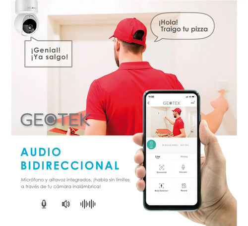 Kit 3 Camaras Seguridad Geotek 2mp Wifi Nocturna N4 360